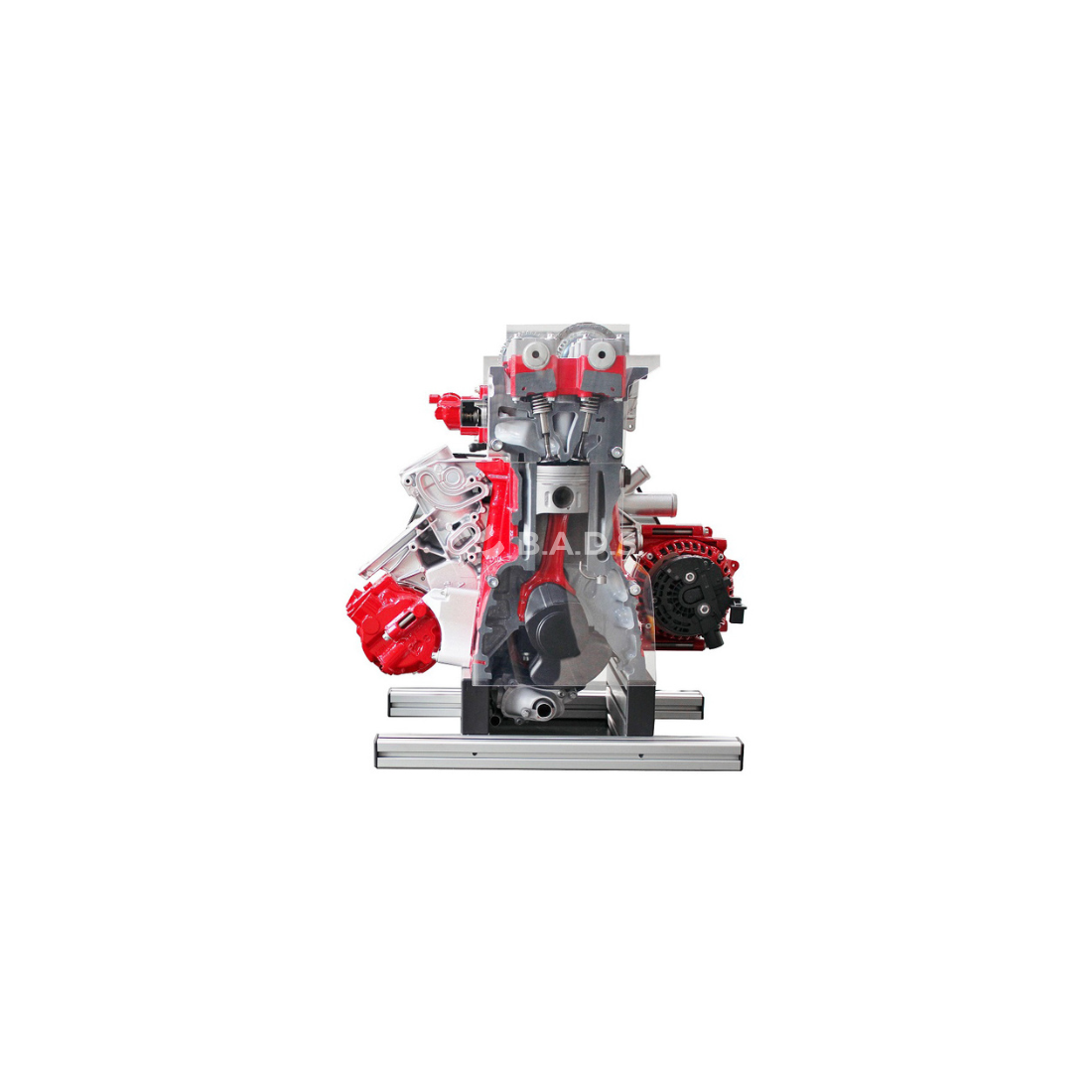 Dyzelinis DOHC Common Rail variklio ½ pjūvio mokymo stendas (IVDD01-CR02)