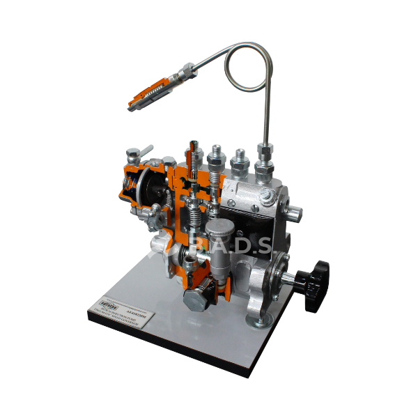 BOSCH INJECTION PUMP WITH 4 IN-LINE CYLINDERS + PNEUMATIC SPEED GOVERNOR cutaway Educational Trainer (AE410220M)