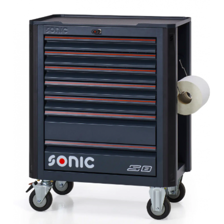 Įrankių vežimėlis Next S8 Sonic Equipment su 207 vnt. įrankių [720776]