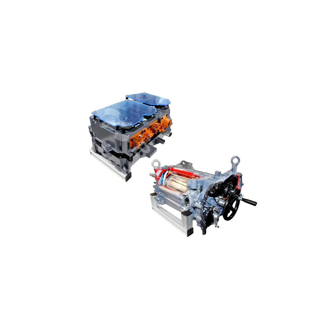 EV Electric vehicle transfer case and electric motor reducer model cutaway (AERZ65)