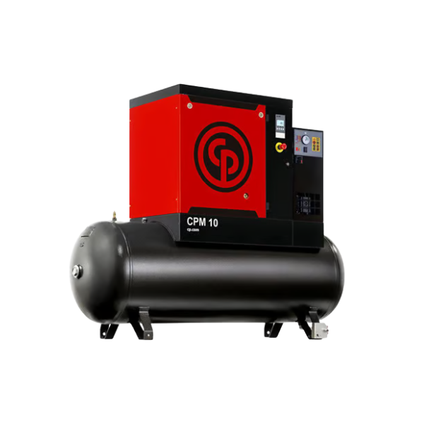 Rotary Screw Air Compressor with Air Receiver and Dryer CPM 9D 10 400/50 270 E CE, Chicago Pneumatic (4152054435, CHICAGO PNEUMA