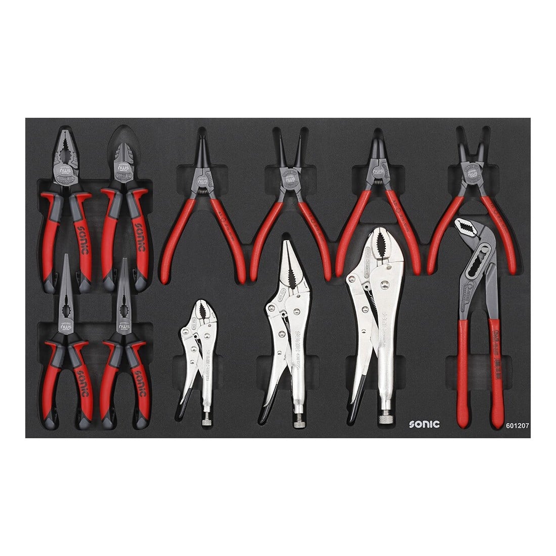 Įrankių komplektas į vežimėlius, Replės, 12vnt., Sonic Equipment BV (601207, SONIC)