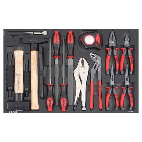 Pliers, chisel and hammer set SFS-M 17-pcs., SONIC EQUIPMENT (601707, SONIC)