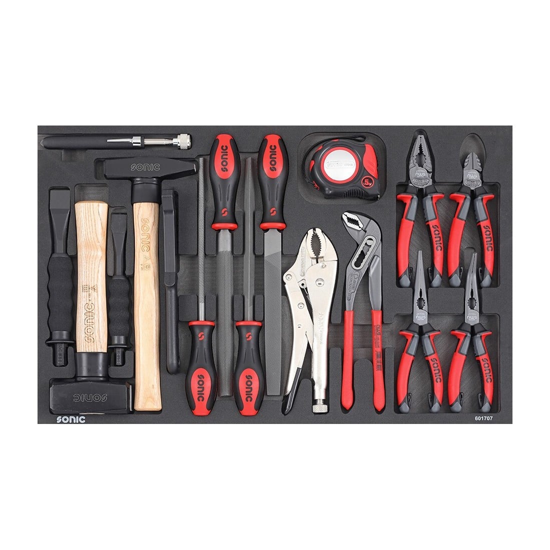 Pliers, chisel and hammer set SFS-M 17-pcs., SONIC EQUIPMENT (601707, SONIC)