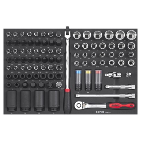 Įrankių komplektas į vežimėlius, 95vnt., 309510, SONIC EQUIPMENT