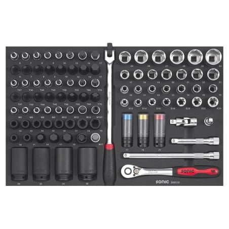 Įrankių komplektas į vežimėlius, 95vnt., SONIC EQUIPMENT (309510, SONIC)