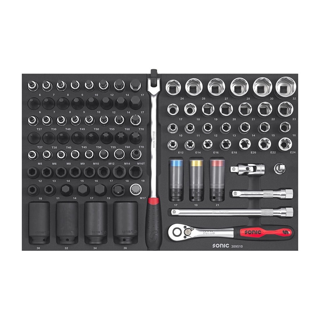 Įrankių komplektas į vežimėlius, 95vnt., 309510, SONIC EQUIPMENT