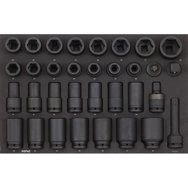 Smūginių galvučių komplektas vežimėliams, 33vnt., SONIC EQUIPMENT (403301, SONIC)