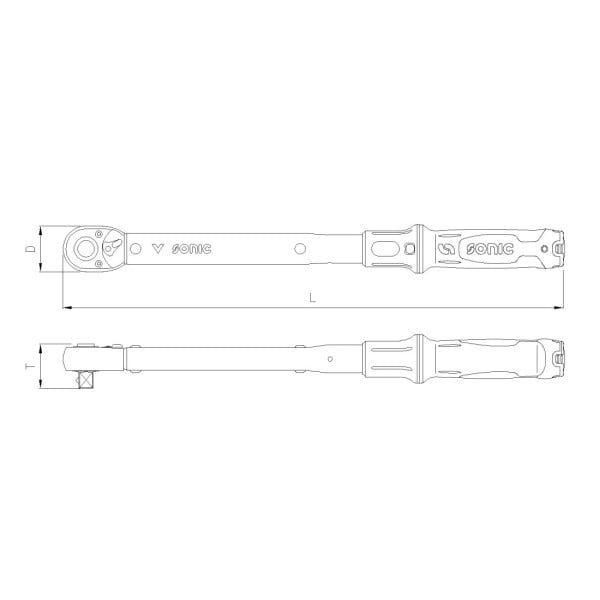 Dinamometrinis raktas 3/4, 150-750Nm SONIC EQUIPMENT (7324750, SONIC)