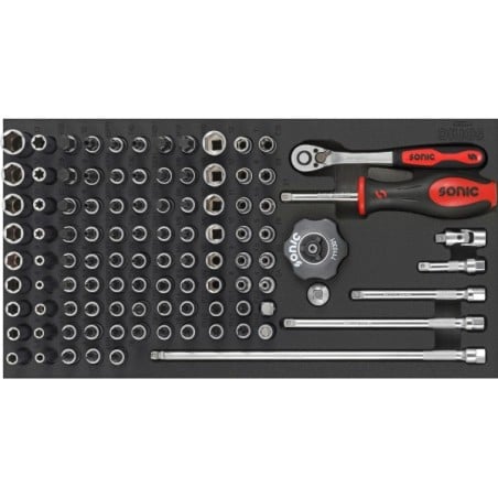 Įrankių komplektas į vežimėlį, 102 vnt. SONIC EQUIPMENT (110201, SONIC)