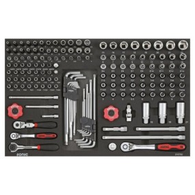 Combination set 1/4" and 3/8" SFS-M 157-pcs, 215702 SONIC EQUIPMENT