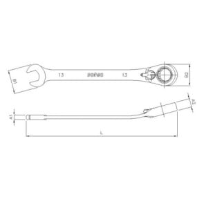 Raktas terkšlė 8mm, Sonic Equipment (4170208, SONIC)