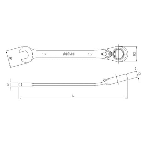 Raktas su terkšle 11 mm, SONIC EQUIPMENT (4170211, SONIC)