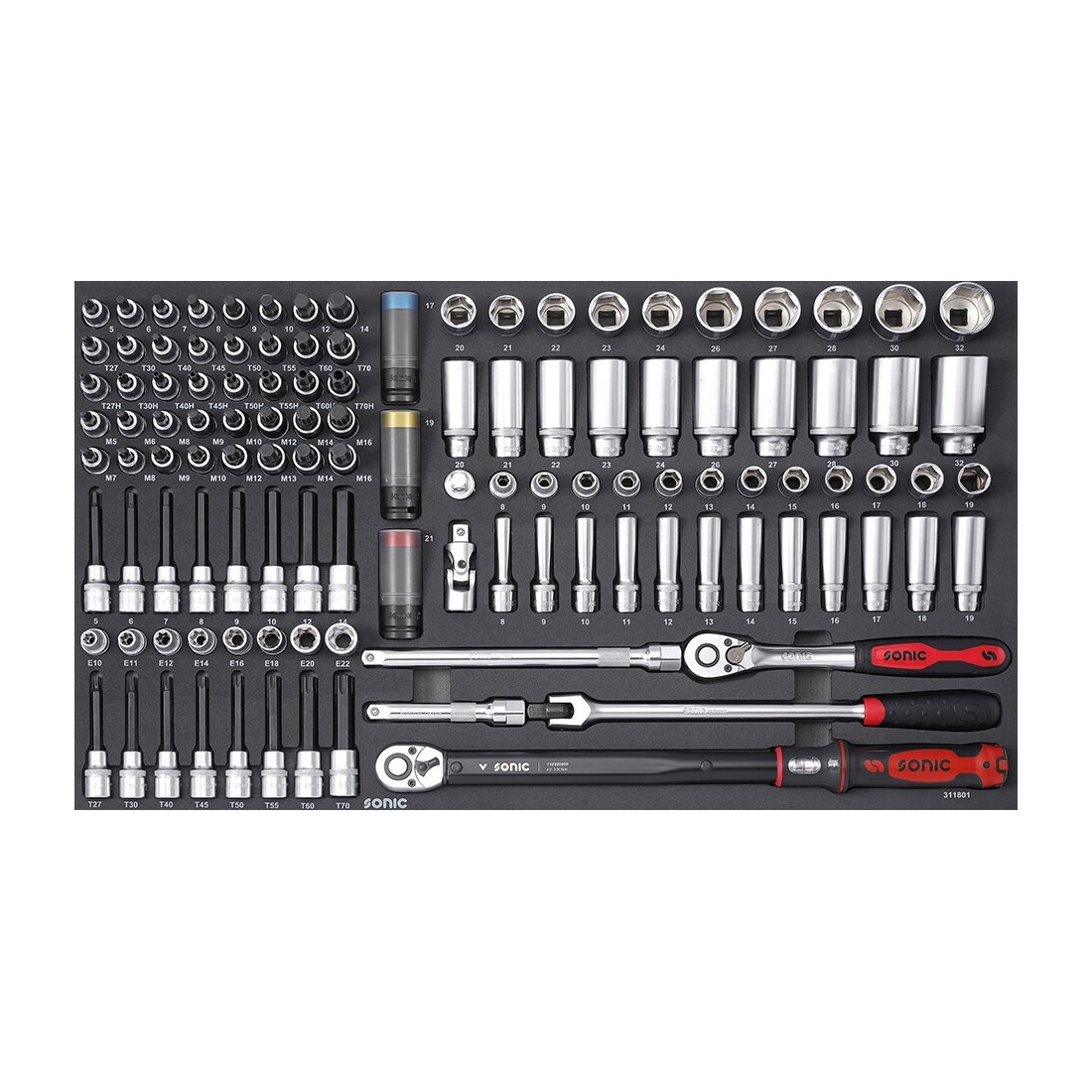 Įrankių komplektas į vežimėlius (118 vnt) 311803, SONIC EQUIPMENT []