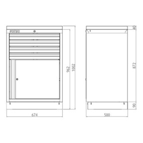 Tool Cabinet without Worktop , Sonic Equipment (47308, SONIC)