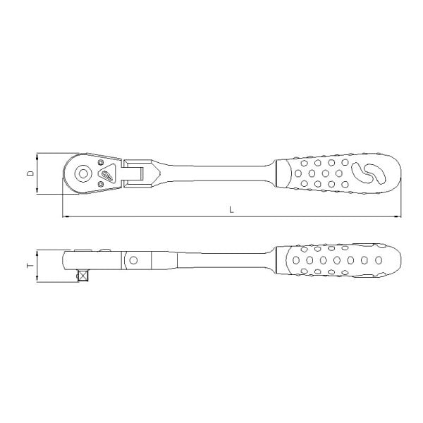 Sonic Ratchet 3/8" Reversible 265mm 45 Teeth (7110102, SONIC)