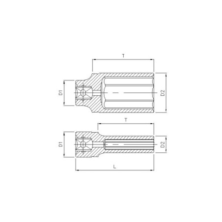 Galvutė ilga 1/4 11mm (2155011, SONIC)