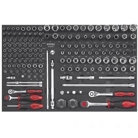 Įrankių komplektas į vežimėlį 163vnt., Sonic Equipment, 216303