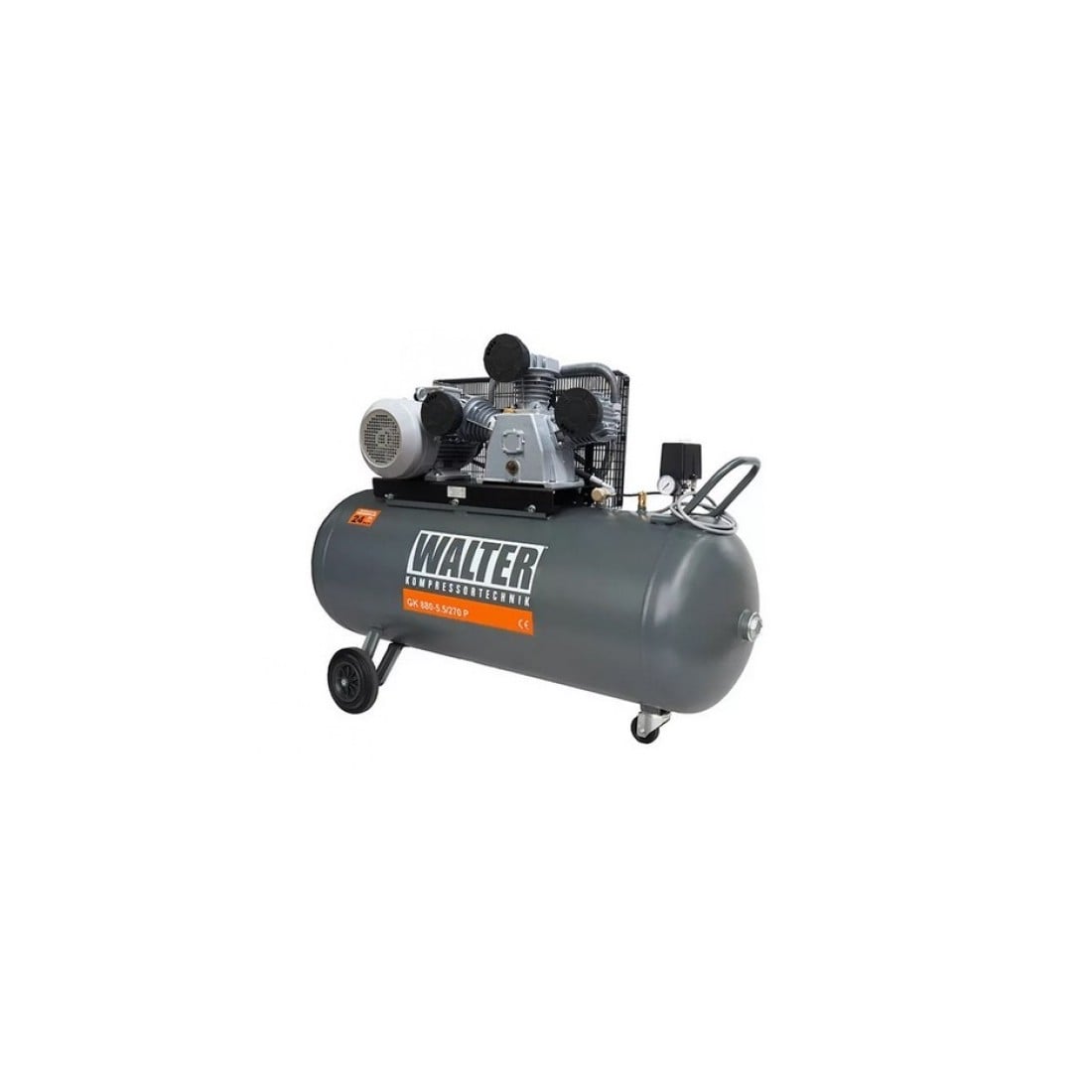 Piston compressor GK 880 740l/min 5.5 kW 270L Walter (GK 880_270)
