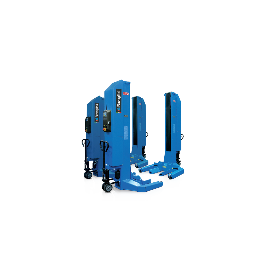Electro-hydraulic 6-column mobile lift Ravaglioli (RAV305H.6WS)