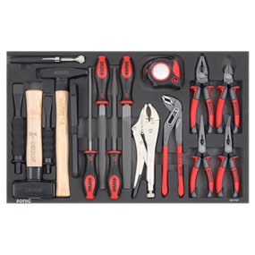 Pliers, chisel and hammer set SFS-M 17-pcs. 601707, SONIC EQUIPMENT