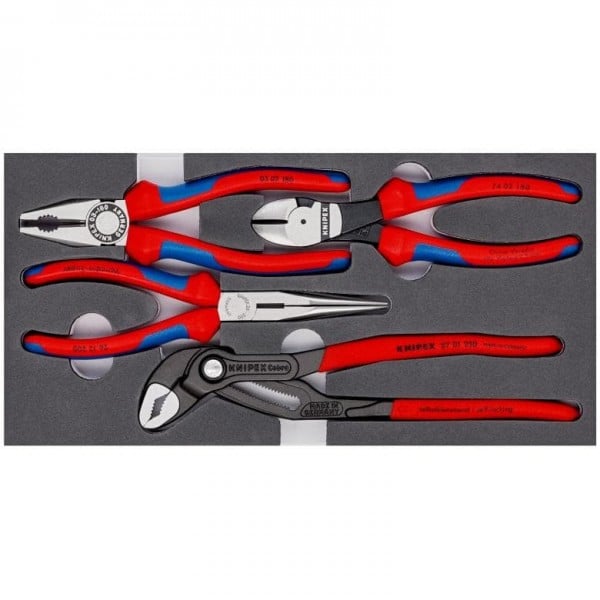Įrankių komplektas vežimėliams (4vnt) (00 20 01 V15, KNIPEX)
