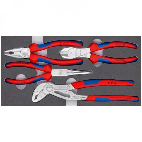 Įrankių komplektas vežimėliams (4vnt) (00 20 01 V17, KNIPEX)