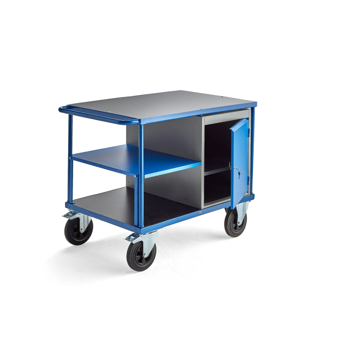 Workshop trolley MOBILE 1 cabinet + 1 shelf, 1000x700 mm (28020)