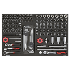 Combination set 1/4" and 3/8" SFS-M 157-pcs, 215702 SONIC EQUIPMENT