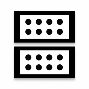 Pair of 360° camera calibration mats for MITSUBISHI, NISSAN, MAZDA, 3909445, TEXA