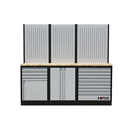 Darbastalis su mediniu stalviršiu ir sienele Sonic Equipment BV (4731501, SONIC)