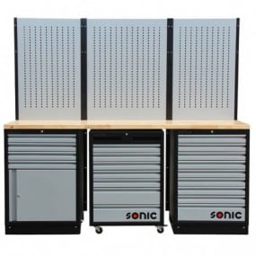 Darbastalis su mediniu stalviršiu ir sienele Sonic Equipment BV (4731514, SONIC)