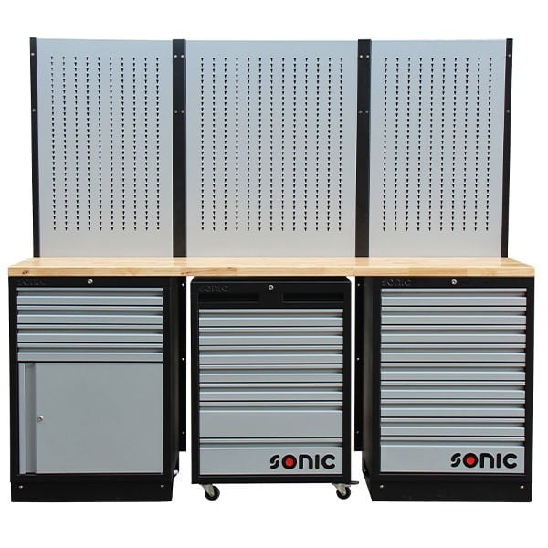 Darbastalis su mediniu stalviršiu ir sienele Sonic Equipment BV (4731514, SONIC)