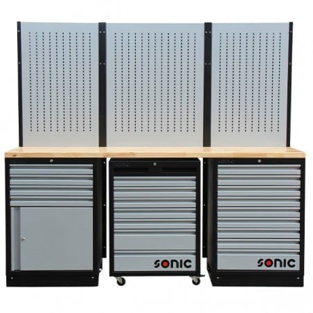 Darbastalis su mediniu stalviršiu ir sienele Sonic Equipment BV [4731514]