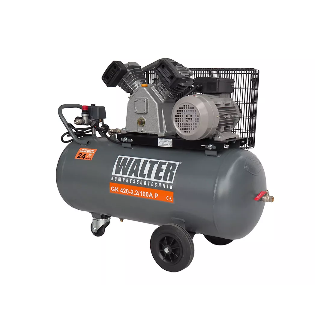 Piston compressor 340l/min 2.2 kW 50L Walter (GK 420_50A)