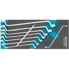 Double box-end wrench set - Outside 12-point traction profile (163-518/9, HAZET)