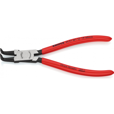 Replės vidiniams fiksavimo žiedams lenktos 90° 19-60mm (44 21 J21, KNIPEX)