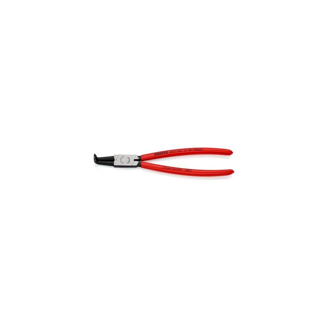 Replės vidiniams fiksavimo žiedams lenktos 90° 40-100mm (44 21 J31, KNIPEX)