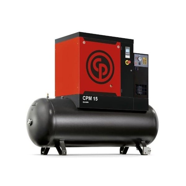 Sraigtinis oro kompresorius su rinktuvu ir oro džiovintuvu CPM 5,5 200 D, Chicago Pneumatic (4152054402, CHICAGO PNEUMATIC)