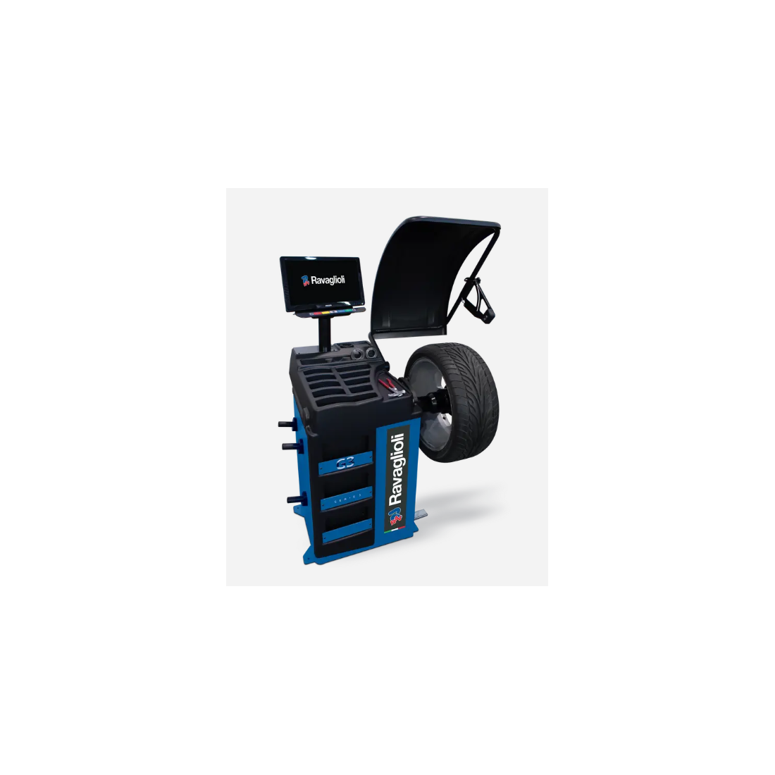 Electronic wheel balancer with microprocessor, GP3.150WS, RAVAGLIOLI (RAV.G3150.201386)
