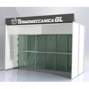 ATVIRO TIPO DAŽYMO SIENELĖ SU ORO NUTRAUKIMO AGREGATU MINI 5x3x2.5 TERMOMECCANICA (SPRAYBOOTH MINI 5X3X2.5)