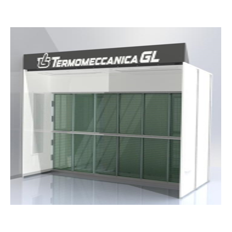ATVIRO TIPO DAŽYMO SIENELĖ SU ORO NUTRAUKIMO AGREGATU MINI 5x3x2.5 TERMOMECCANICA (SPRAYBOOTH MINI 5X3X2.5)
