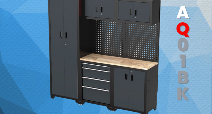 AQ01BK Cabinet Set | AUTOEQ Garage Storage System