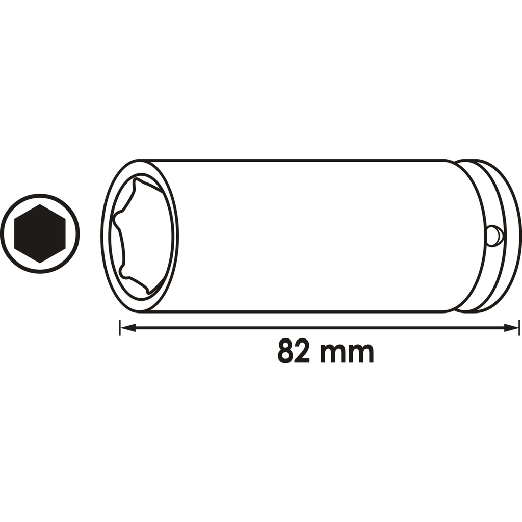 Impact wrench socket ∙ long V5550L-17, V (2)