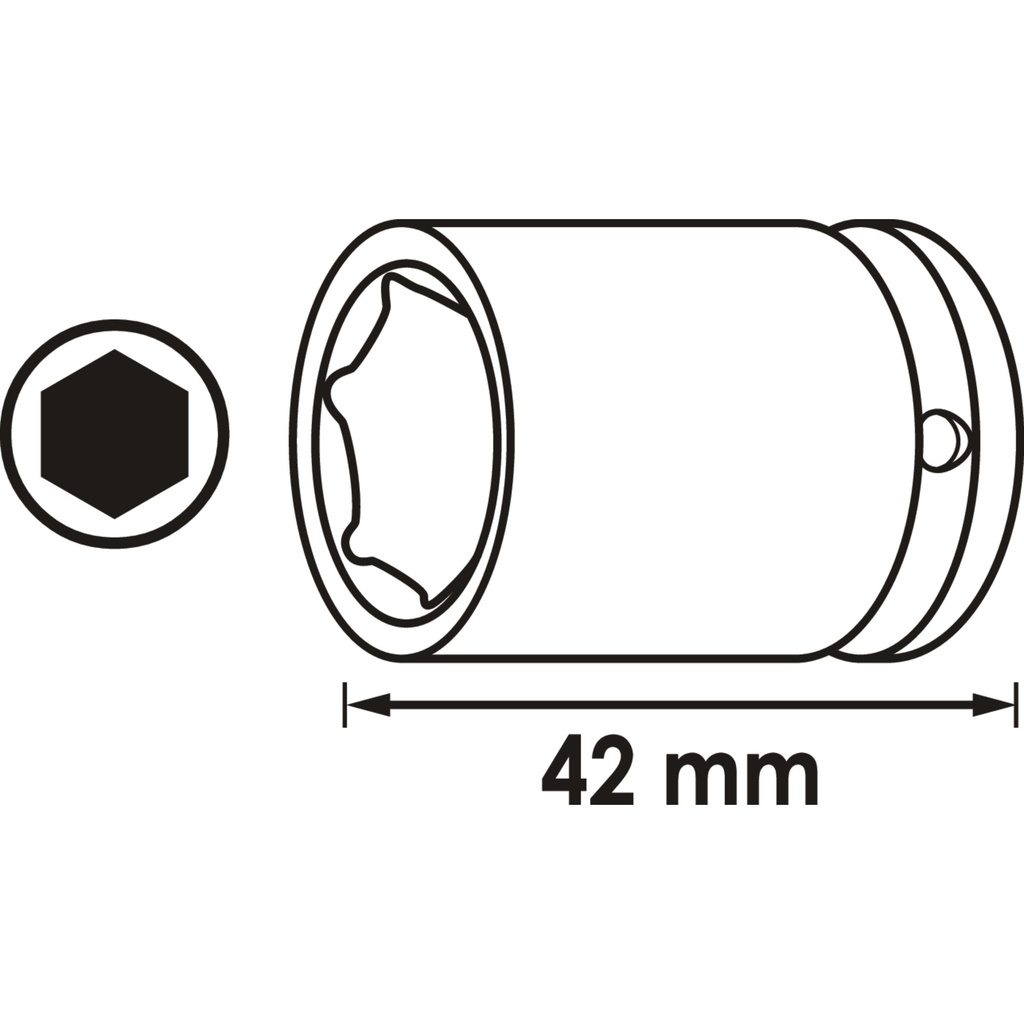 Impact wrench socket ∙ short V5550S-24,  (2)