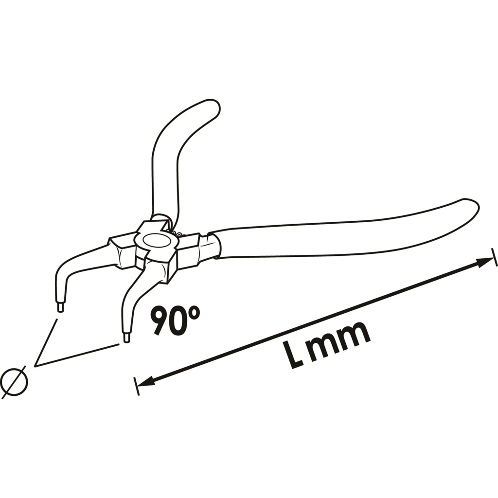 Circlip pliers V6510D-40, VIGOR (2)