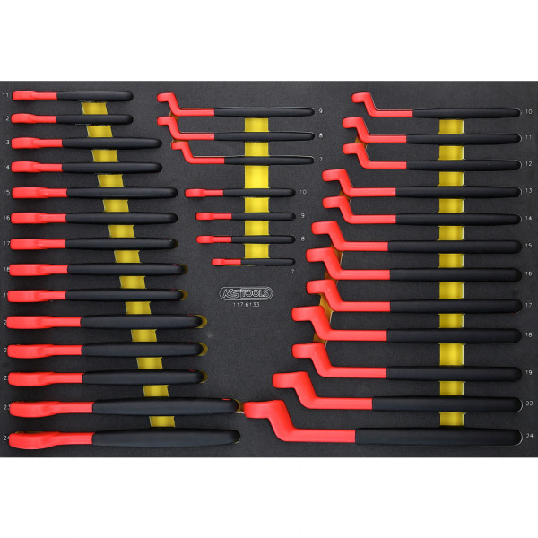 Insulated wrench set in foam inlay, 33 pcs (117.6133, KS TOOLS)