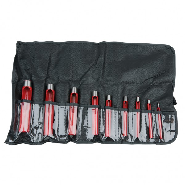 Round hole punch set, 9 pcs (129.2111, KS TOOLS)