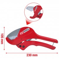 Automatic plastic pipe cutter, Ø 0-42mm, L=230mm (222.0005, KS TOOLS)