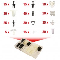 Trim clip assortment for Mercedes-Benz, 270 pcs (420.0450, KS TOOLS)